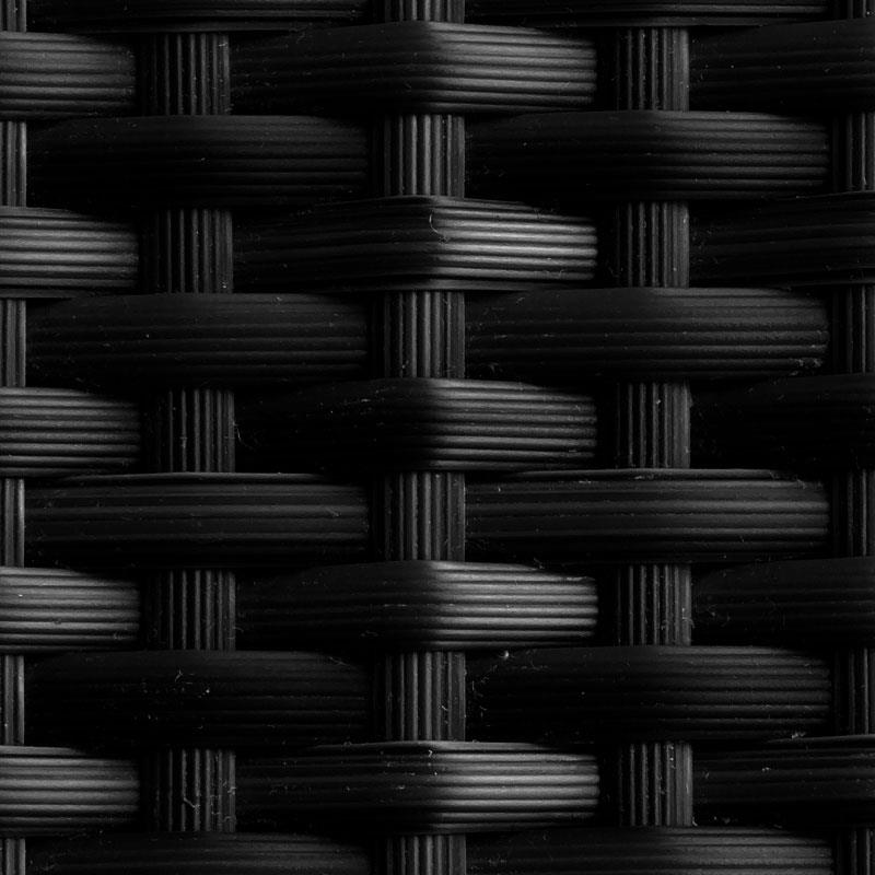 Hybridtruhe regenabweisend 137x78x90 cm Geflechttruhe mit Aluminium-Innenbox und Teaktop