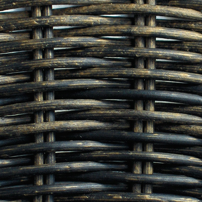 Hybridtruhe regenabweisend 137x78x90 cm Geflechttruhe mit Aluminium-Innenbox und Teaktop