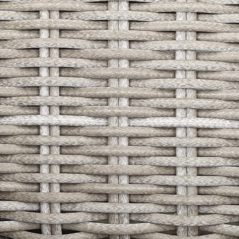 Hybridtruhe regenabweisend 137x78x90 cm Geflechttruhe mit Aluminium-Innenbox und Teaktop