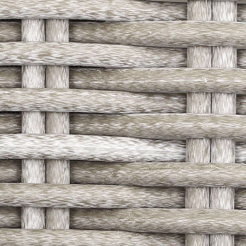 Hybridtruhe regenabweisend 137x78x90 cm Geflechttruhe mit Aluminium-Innenbox und Teaktop