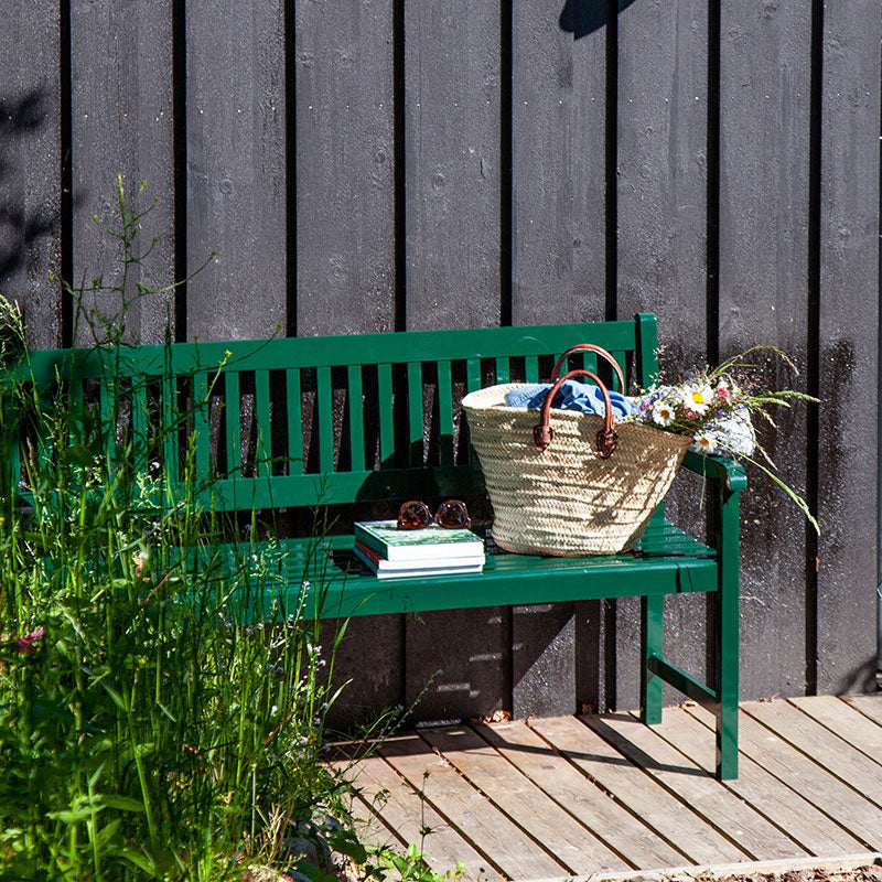 Brighton Gartenbank 150 cm - Zertifiziertes Mahagonyholz glanzgrün lackiert