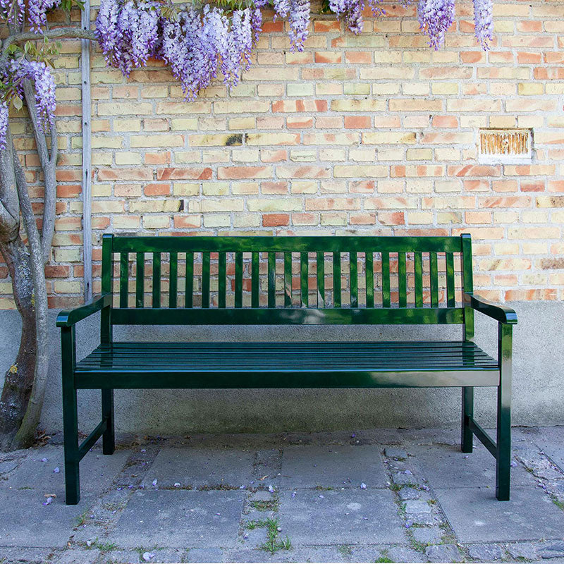 Brighton Gartenbank 150 cm - Zertifiziertes Mahagonyholz glanzgrün lackiert