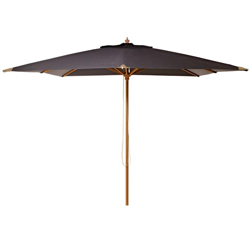 Cinas parasol Alezio 300x300cm square - hardwood frame with black canopy