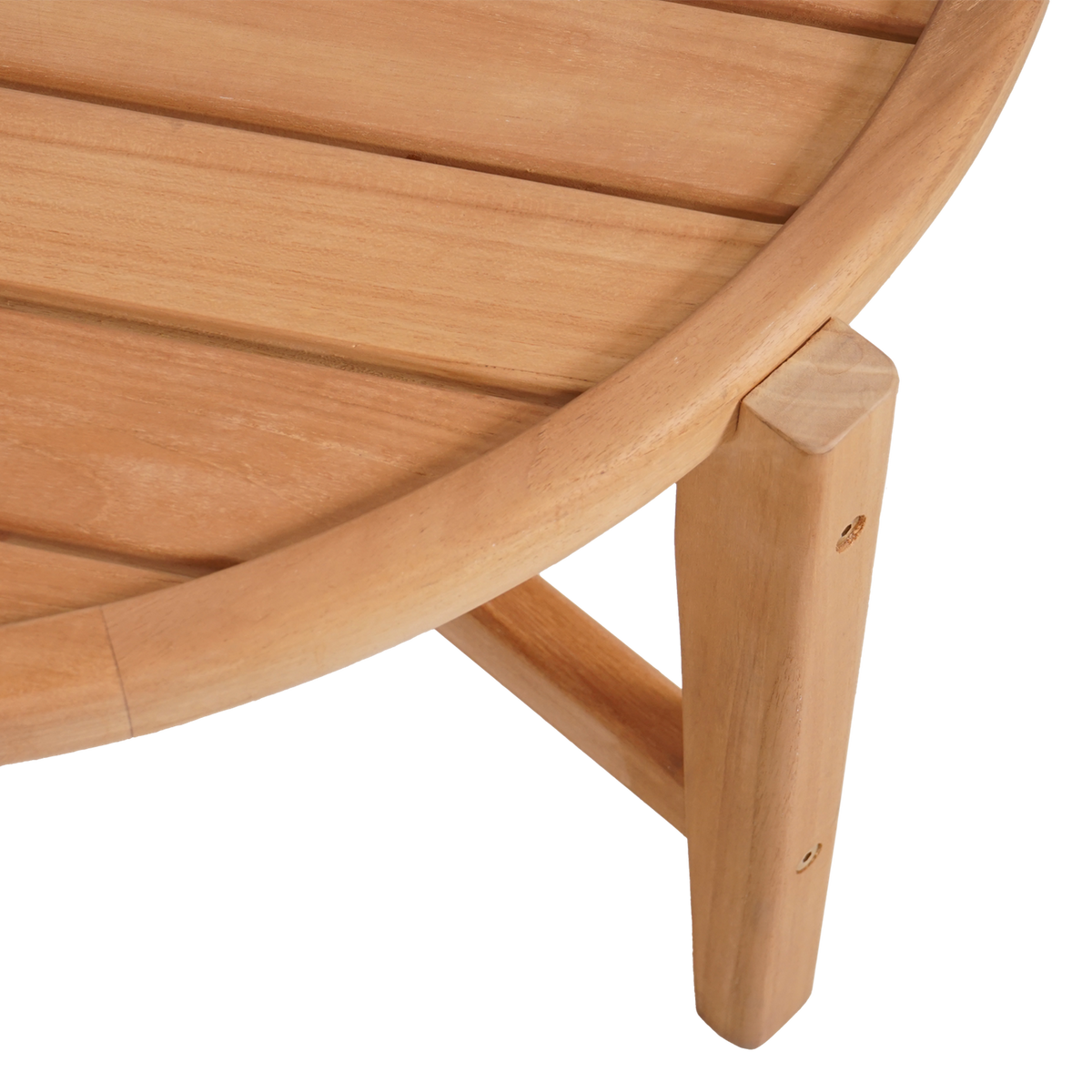 Aspen Kaffeetisch rund 80 cm zertifiziertes Plantagenteakholz Grade A