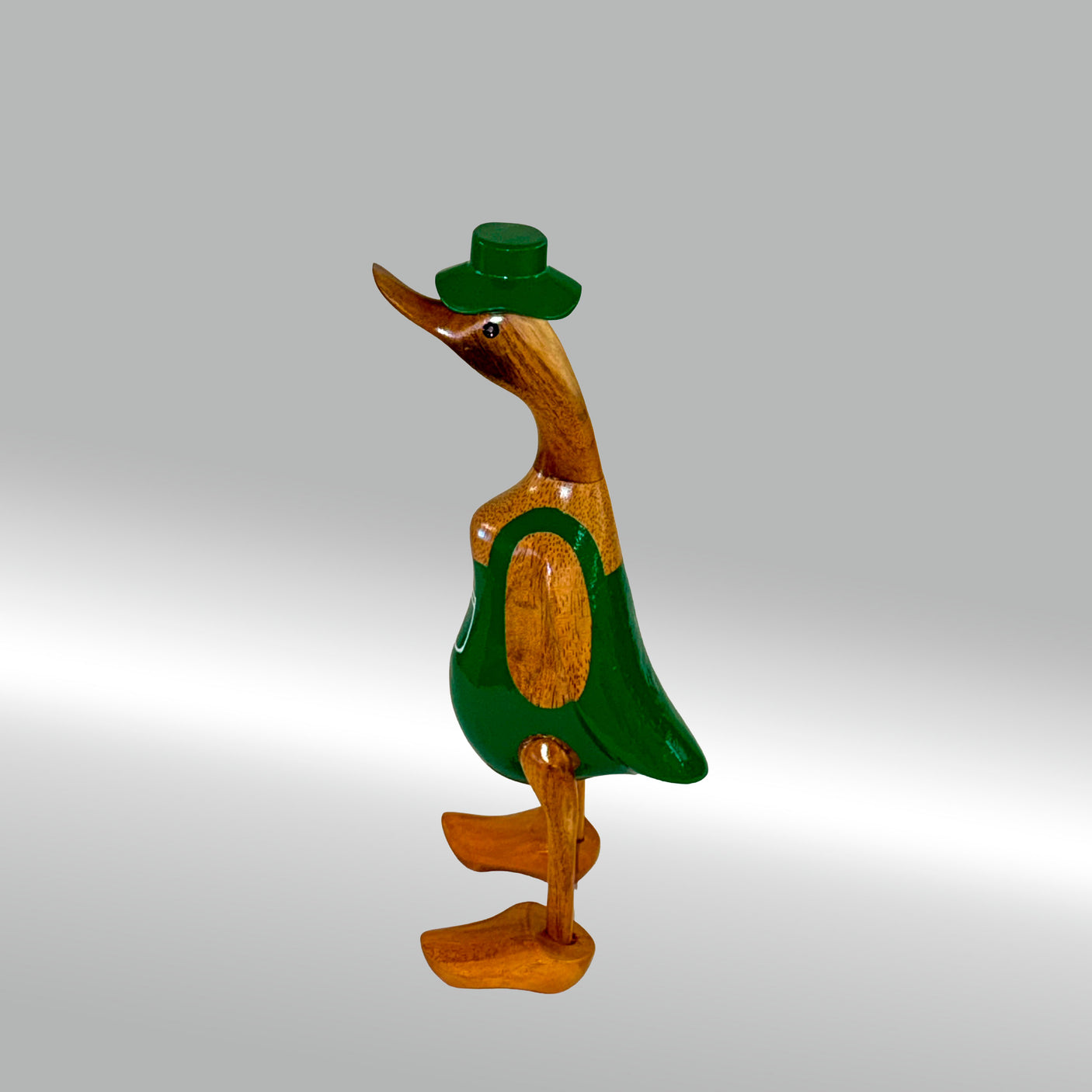 Ente Gärtner mittel »Karl« grüne Schürze mit Blümchen