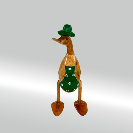 Ente Gärtnerin mittel »Babette« grüne Schürze mit Blümchen