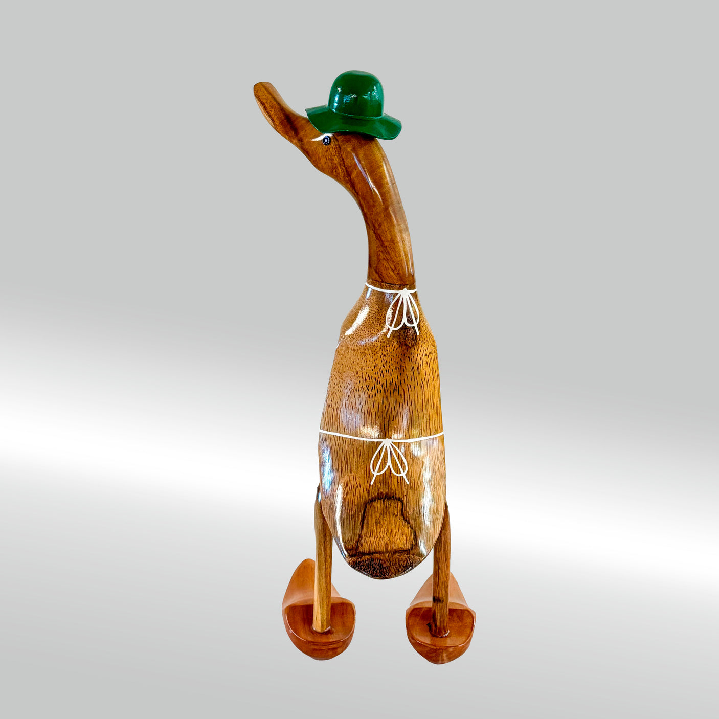 Ente Gärtnerin groß »Barbara« grüne Schürze mit Blümchen