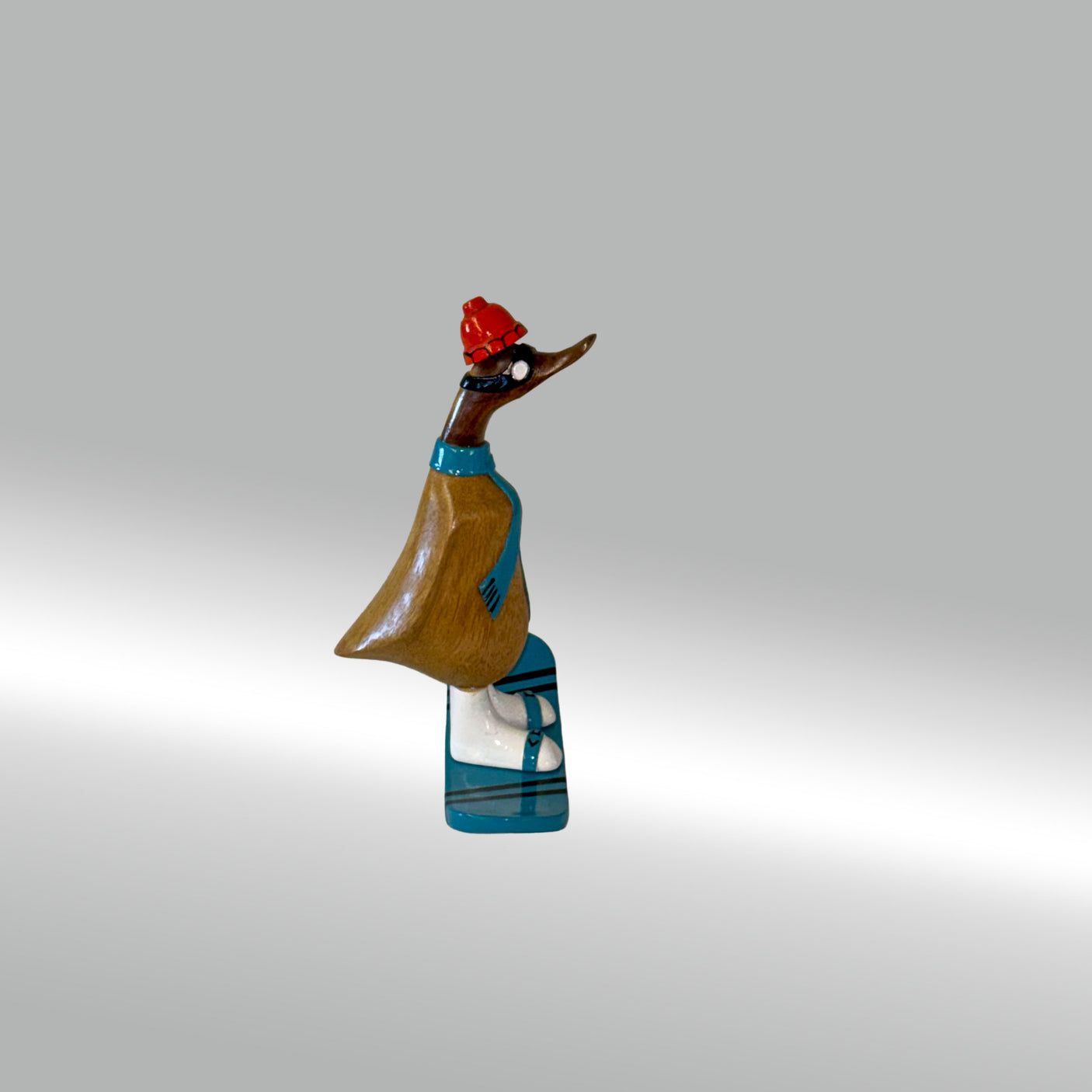 Ente Snowboarder klein »Tom-Hardy« blaues Board und Schal ca. 23 cm hoch