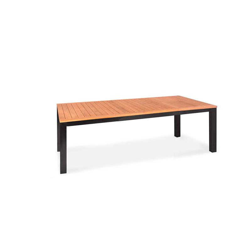 Table extensible Florence en aluminium 230/160x100x77 cm en teck certifié GRADE A avec structure en aluminium