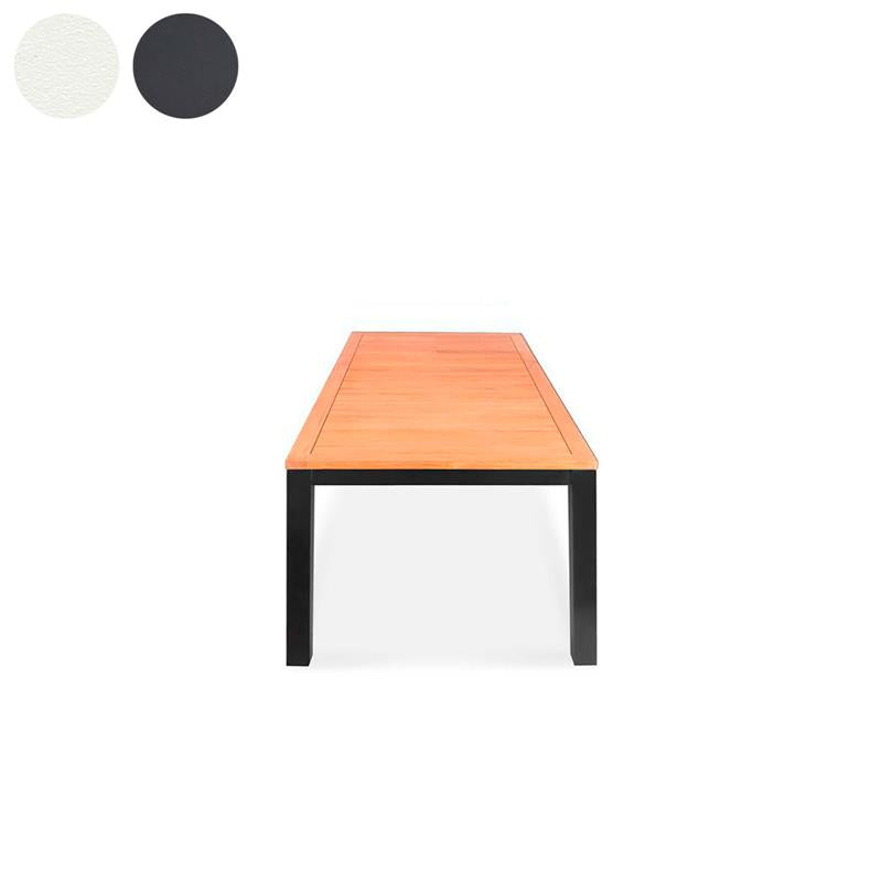 Table extensible Florence en aluminium 230/160x100x77 cm en teck certifié GRADE A avec structure en aluminium