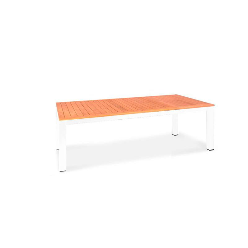 Table extensible Florence en aluminium 230/160x100x77 cm en teck certifié GRADE A avec structure en aluminium