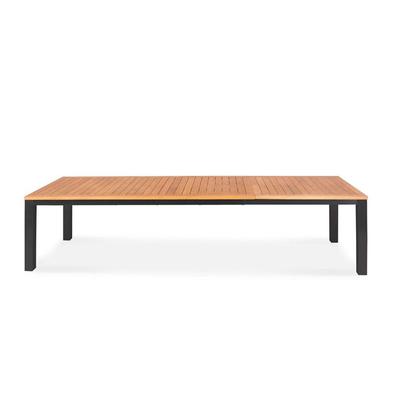Florence aluminum front extending table 310/210x100x77 cm Certified Teak GRADE A with aluminum frame