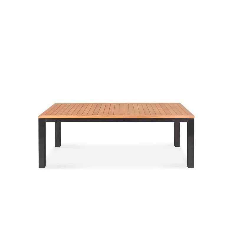 Florence aluminum front extending table 310/210x100x77 cm Certified Teak GRADE A with aluminum frame