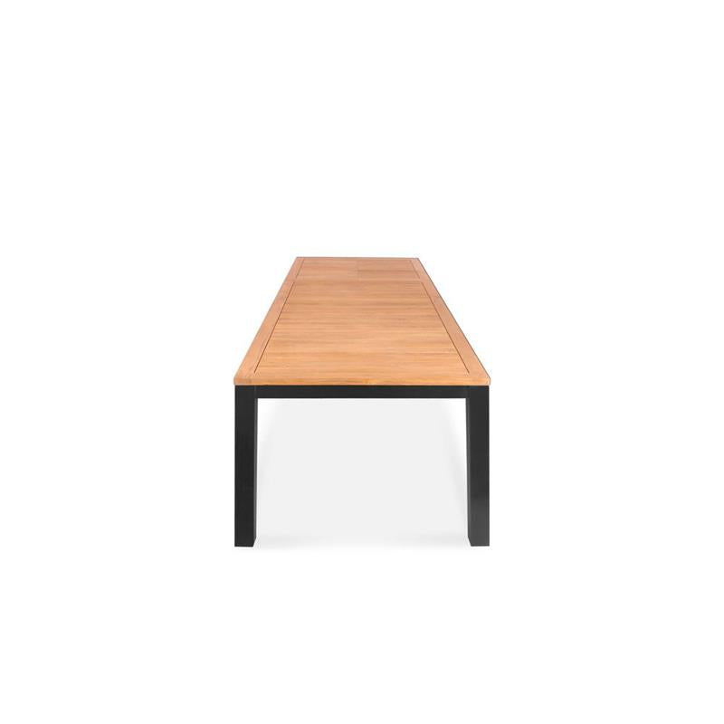 Florence aluminum front extending table 310/210x100x77 cm Certified Teak GRADE A with aluminum frame