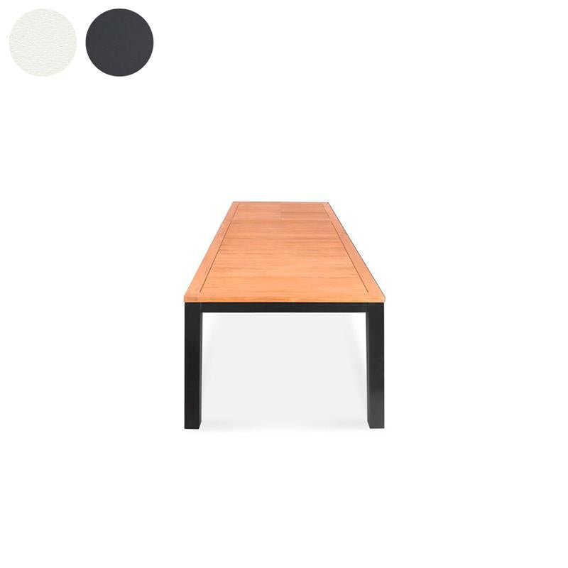 Florence aluminum front extending table 310/210x100x77 cm Certified Teak GRADE A with aluminum frame