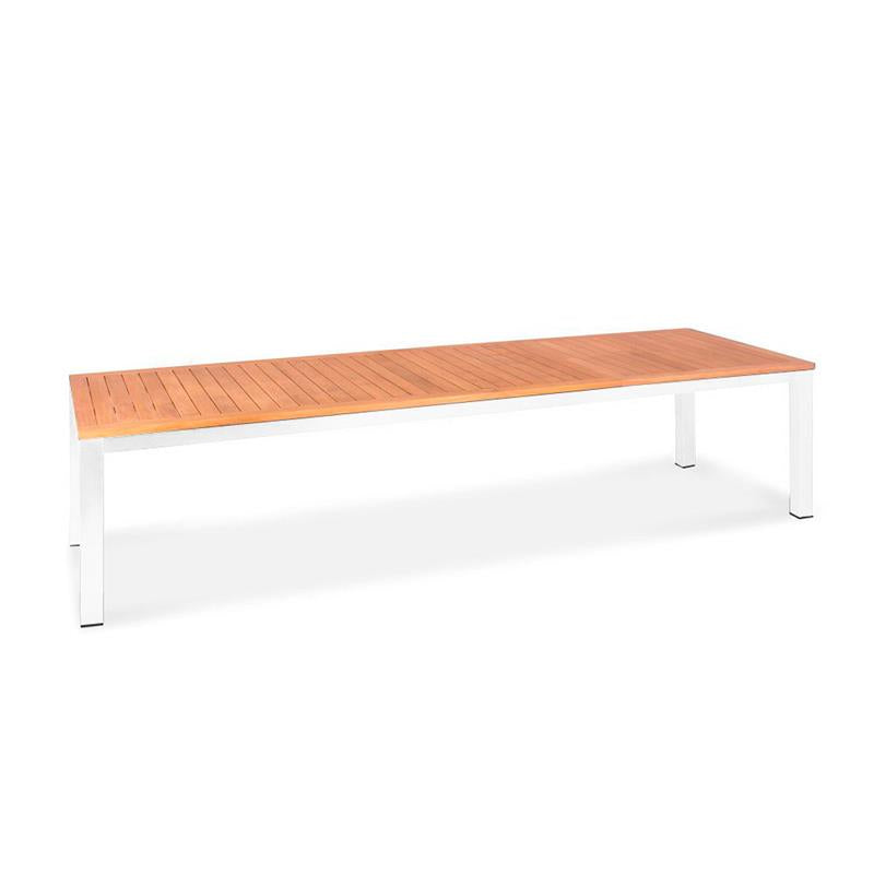 Florence aluminum front extending table 310/210x100x77 cm Certified Teak GRADE A with aluminum frame