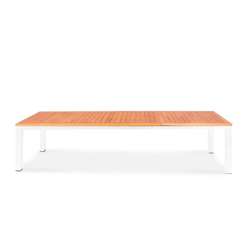 Florence aluminum front extending table 310/210x100x77 cm Certified Teak GRADE A with aluminum frame