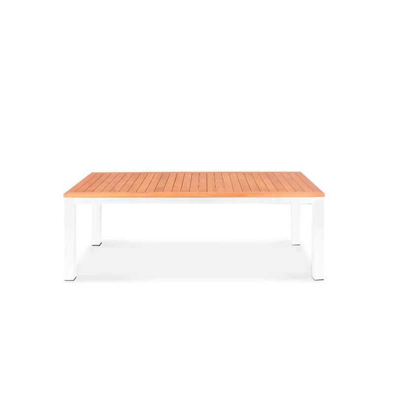 Florence aluminum front extending table 310/210x100x77 cm Certified Teak GRADE A with aluminum frame