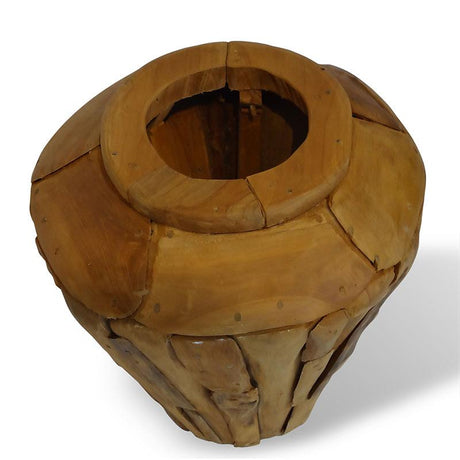 Teak vase Hendrik small bulbous shape 45 cm high