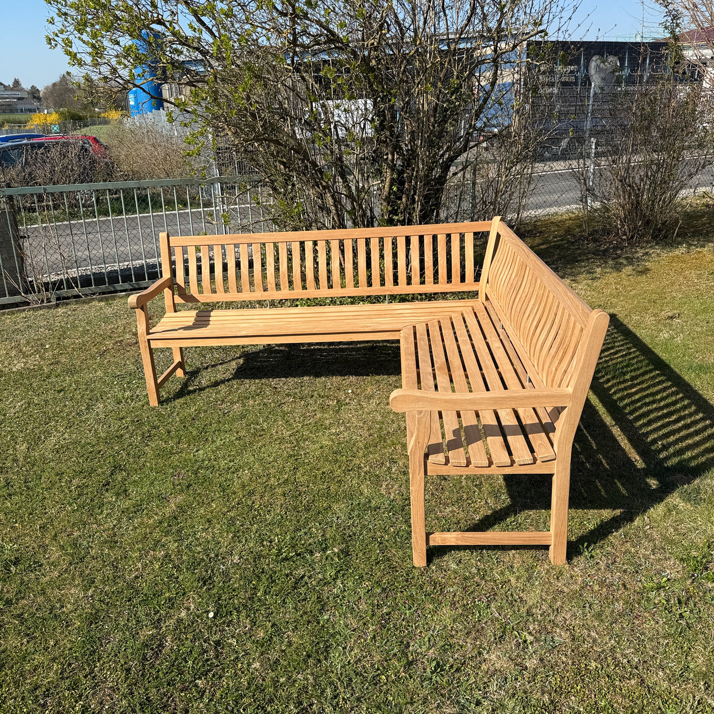 Florida Classic Corner Bench 214/214 cm - Certified Teak GRADE A