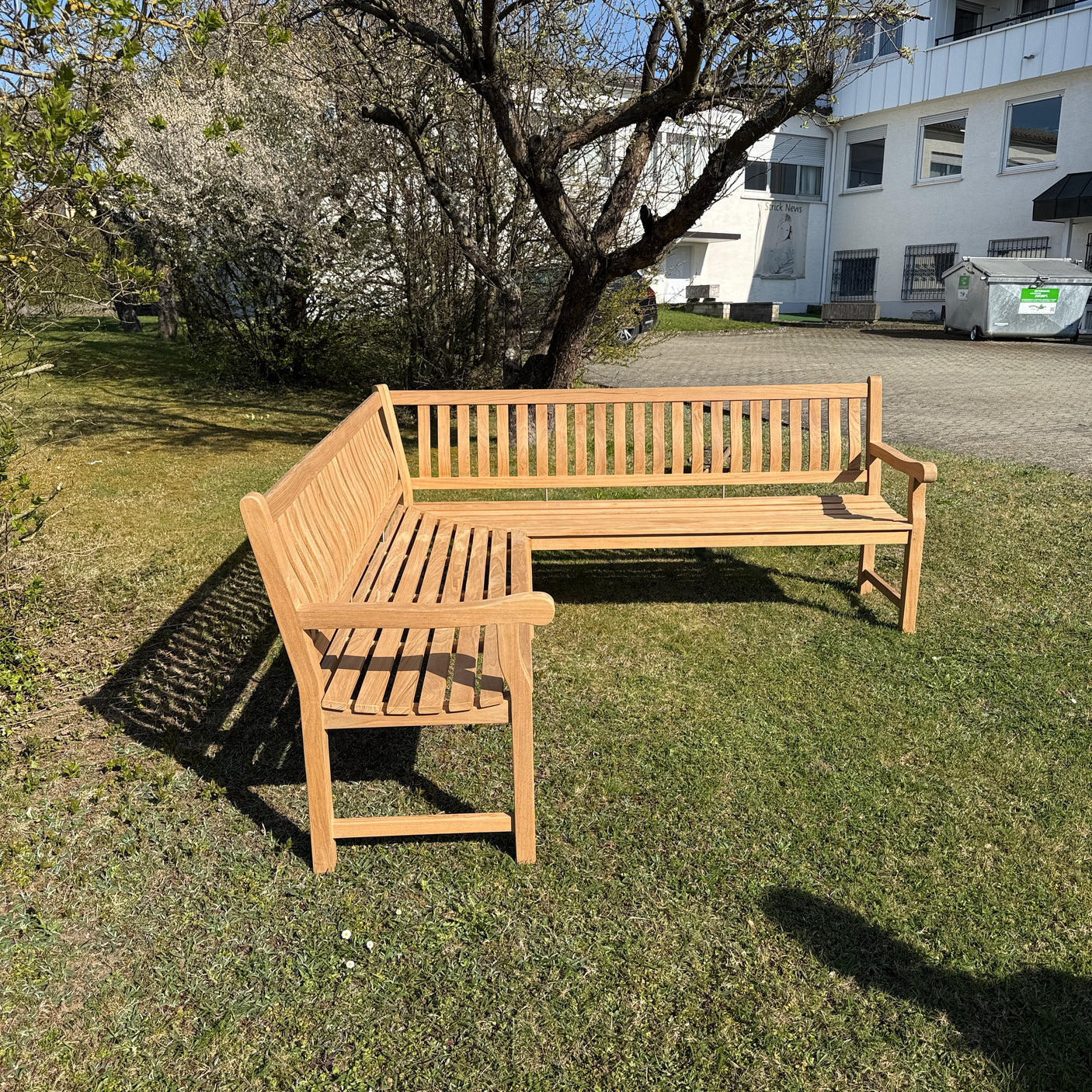 Florida Classic Corner Bench 214/214 cm - Certified Teak GRADE A