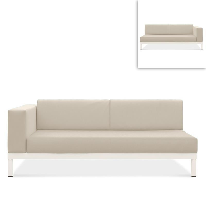 Lisse two-seater left or right aluminum + upholstery