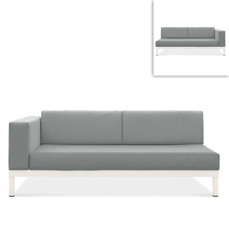 Lisse two-seater left or right aluminum + upholstery