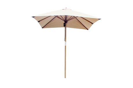 Parasol Ocean Deluxe 250x250 cm Sunproof Teak with stainless steel fittings and 3-way pulley