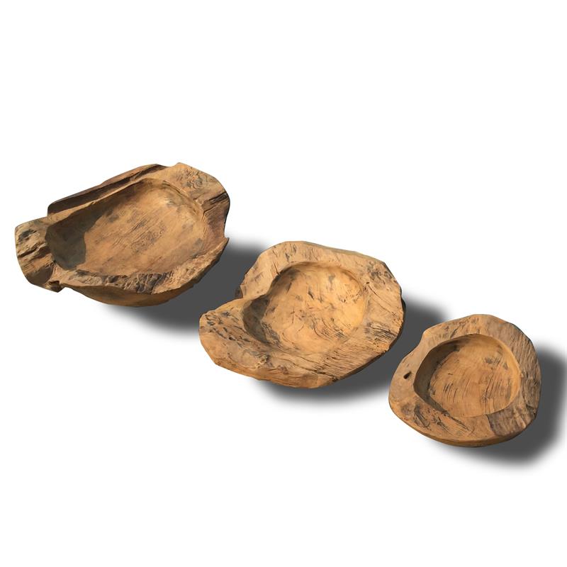 Teak bowl "Tang" small, completely brown