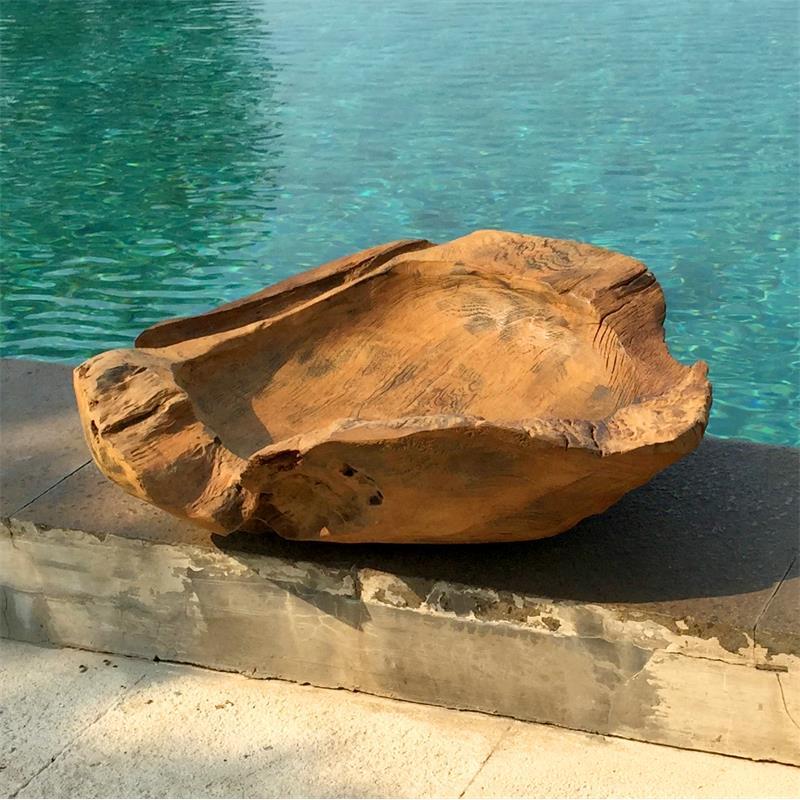 Teak bowl "Tang" large, completely brown