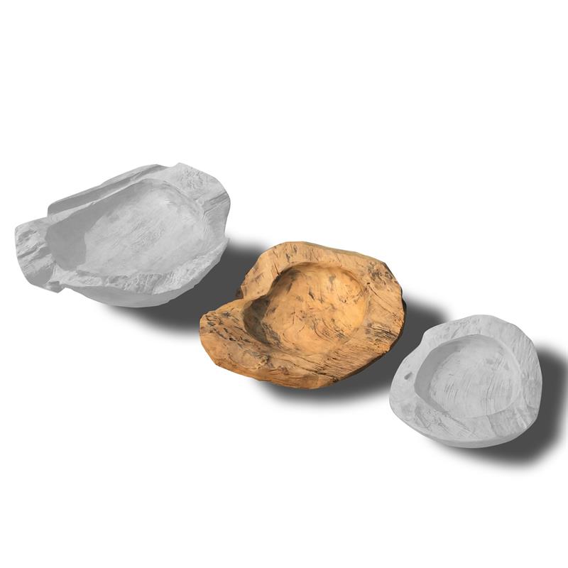 Teak bowl "Tang" medium, completely brown