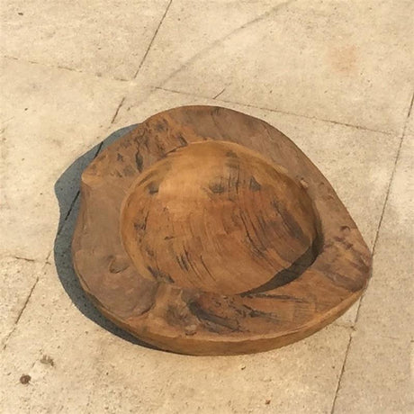 Teak bowl "Tang" medium, completely brown