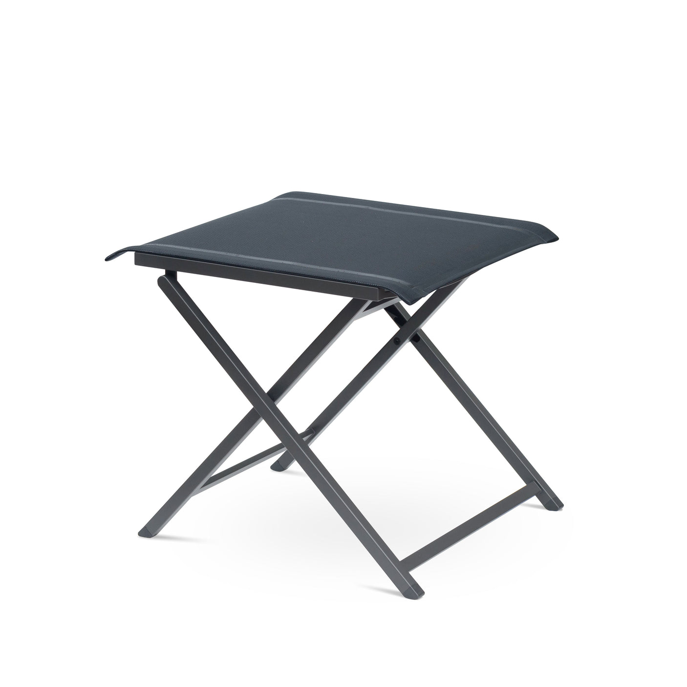 Alzette verstellbarer Fußschemel und Hocker Edelstahl pulverbeschichtet mit Batyline