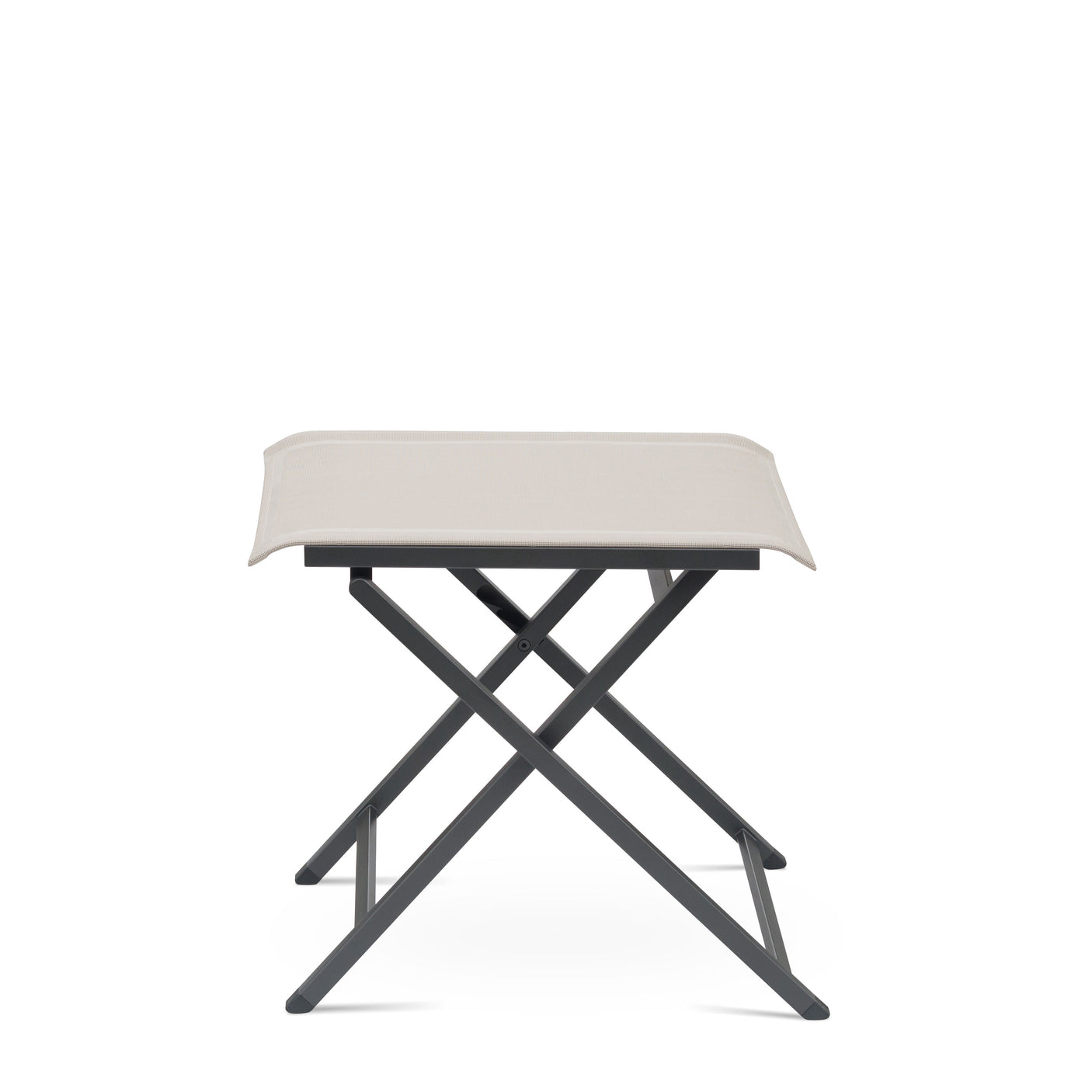 Alzette verstellbarer Fußschemel und Hocker Edelstahl pulverbeschichtet mit Batyline