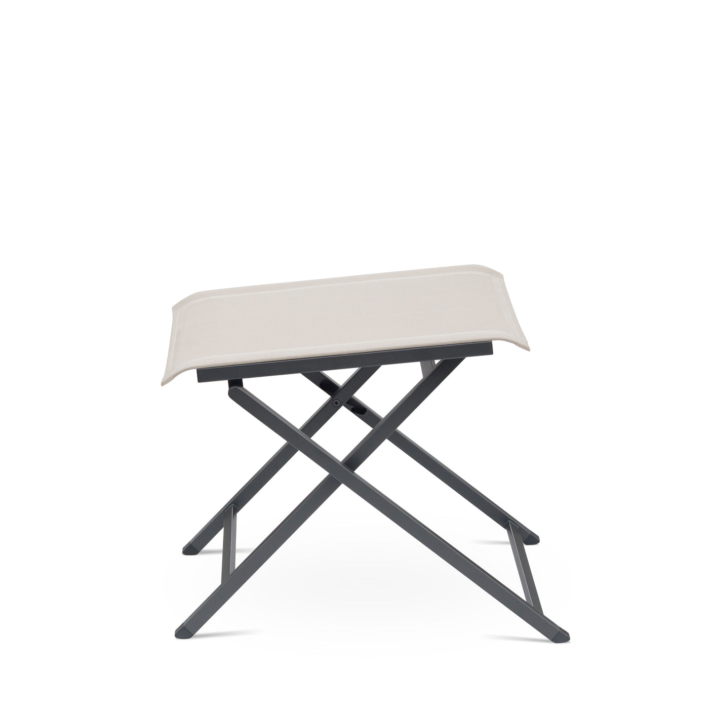 Alzette verstellbarer Fußschemel und Hocker Edelstahl pulverbeschichtet mit Batyline