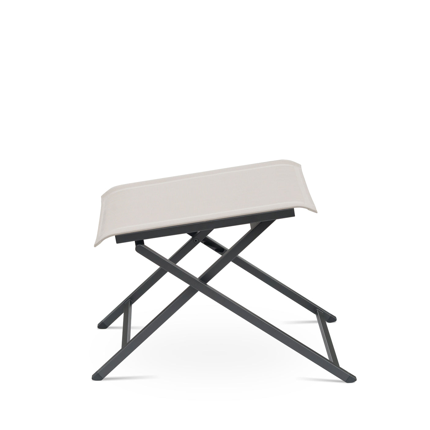 Alzette verstellbarer Fußschemel und Hocker Edelstahl pulverbeschichtet mit Batyline