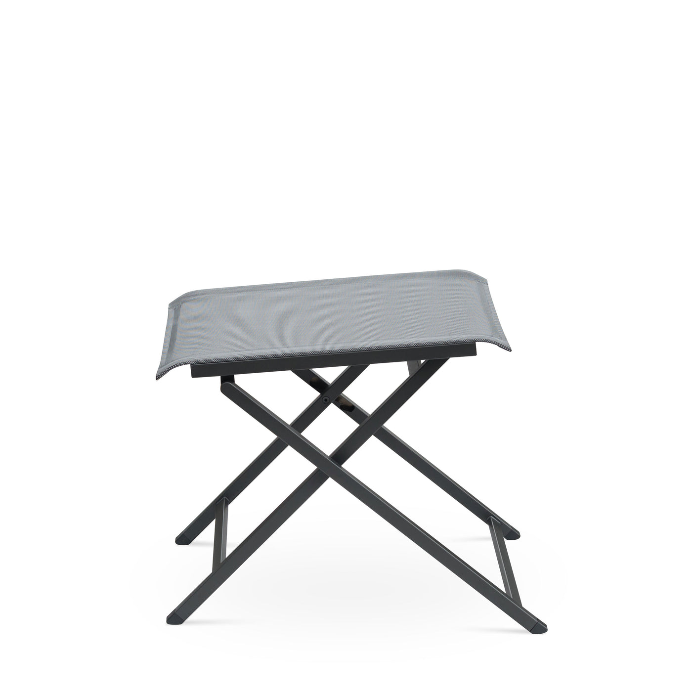 Alzette verstellbarer Fußschemel und Hocker Edelstahl pulverbeschichtet mit Batyline