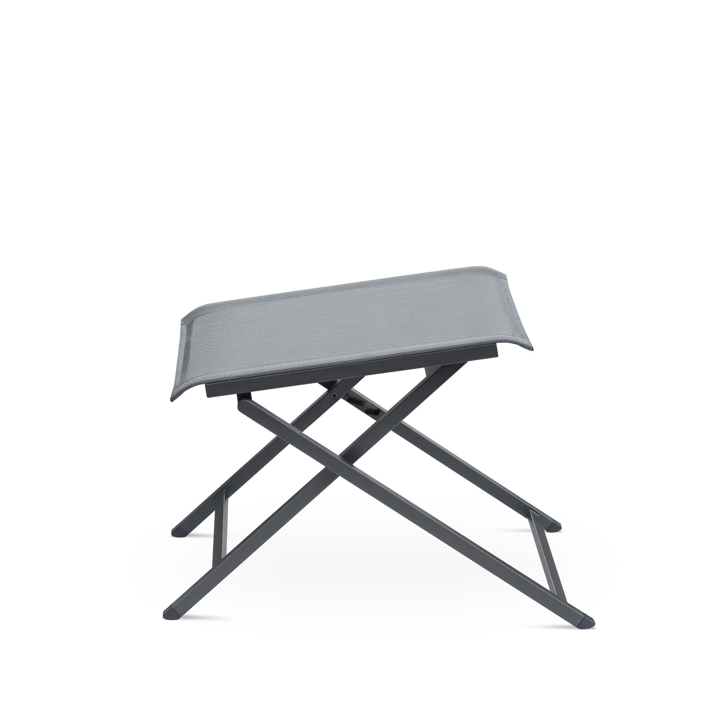 Alzette verstellbarer Fußschemel und Hocker Edelstahl pulverbeschichtet mit Batyline