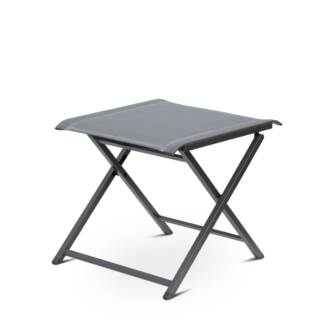 Alzette verstellbarer Fußschemel und Hocker Edelstahl pulverbeschichtet mit Batyline