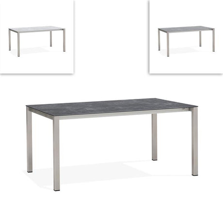 Marikk rotating front extending table 220/160x99.5 cm ceramic top with stainless steel frame