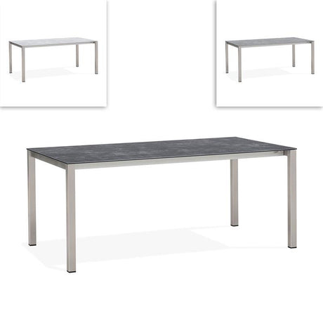 Marikk rotating front extending table 240/180x99.5 cm ceramic top with stainless steel frame
