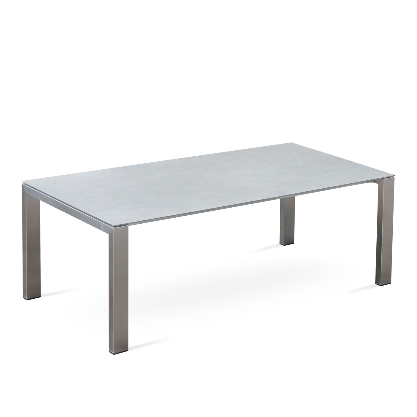 Marikk Deluxe Frontausziehtisch 300/240/180x100cm Keramikplatte mit Edelstahlgestell und Rollen