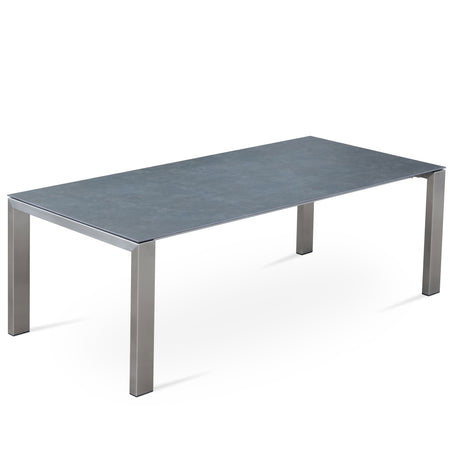 Marikk Deluxe  Frontausziehtisch 340/280/220x100cm Keramikplatte mit Edelstahlgestell und Rollen