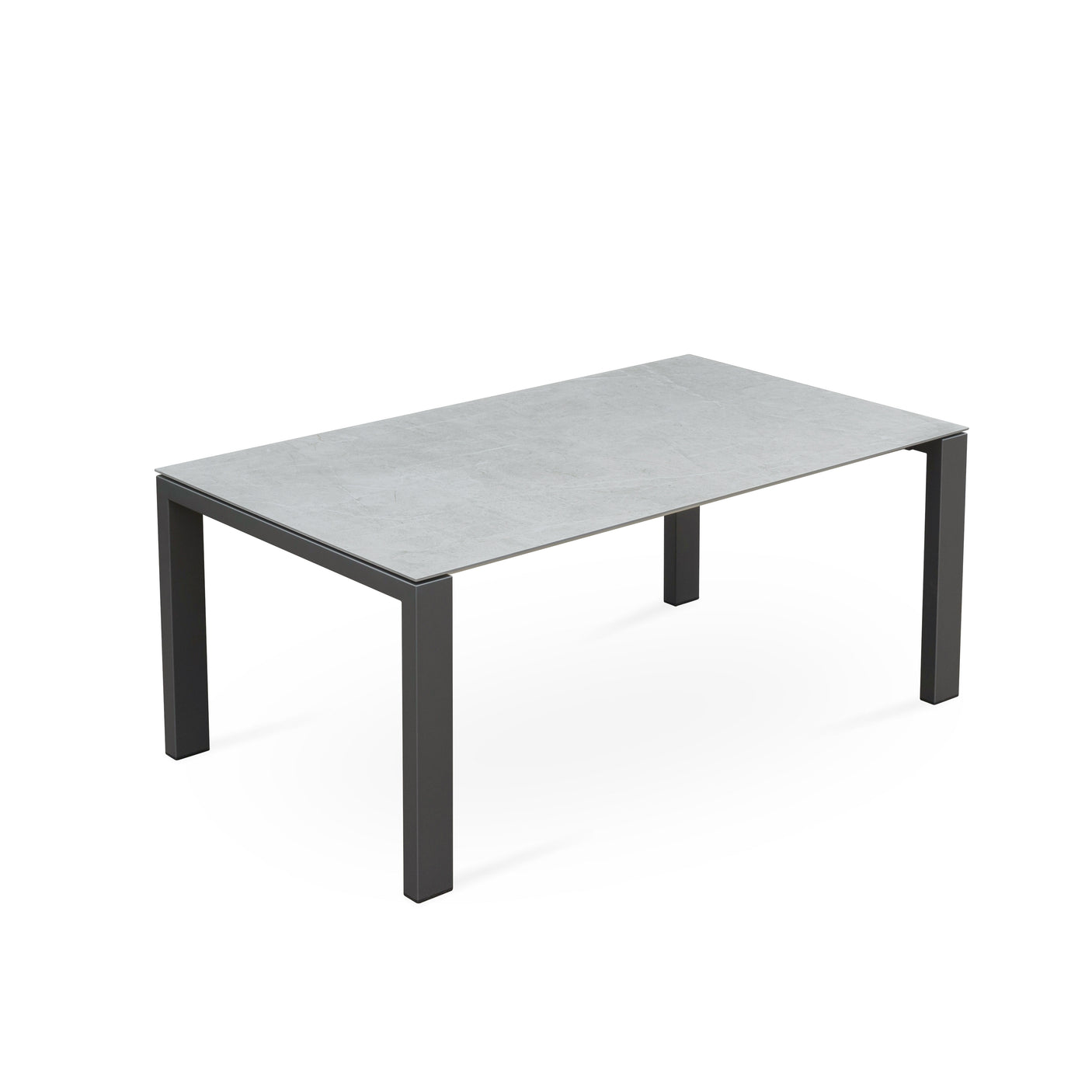 Marikk Deluxe  Frontausziehtisch 340/280/220x100cm Keramikplatte + Edelstahl pulverbeschichet +Rollen