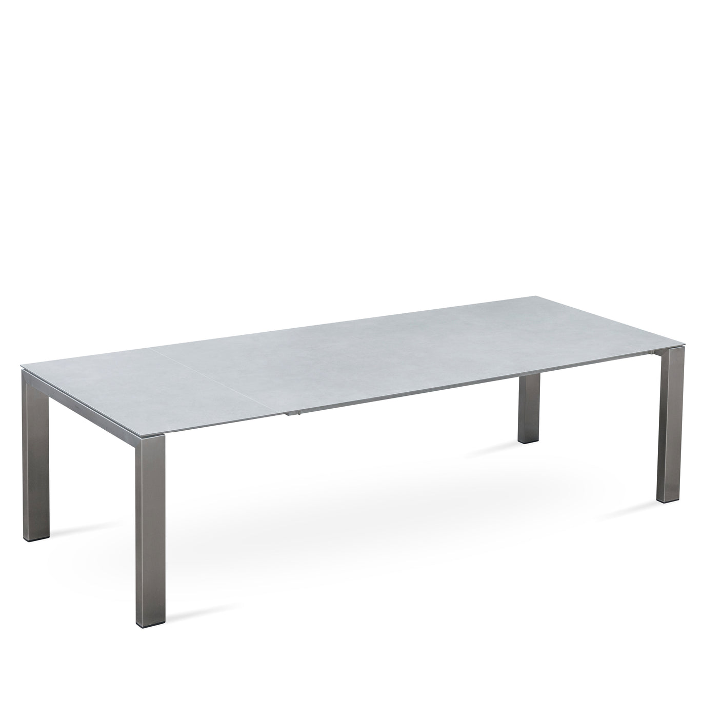 Marikk Deluxe  Frontausziehtisch 340/280/220x100cm Keramikplatte mit Edelstahlgestell und Rollen