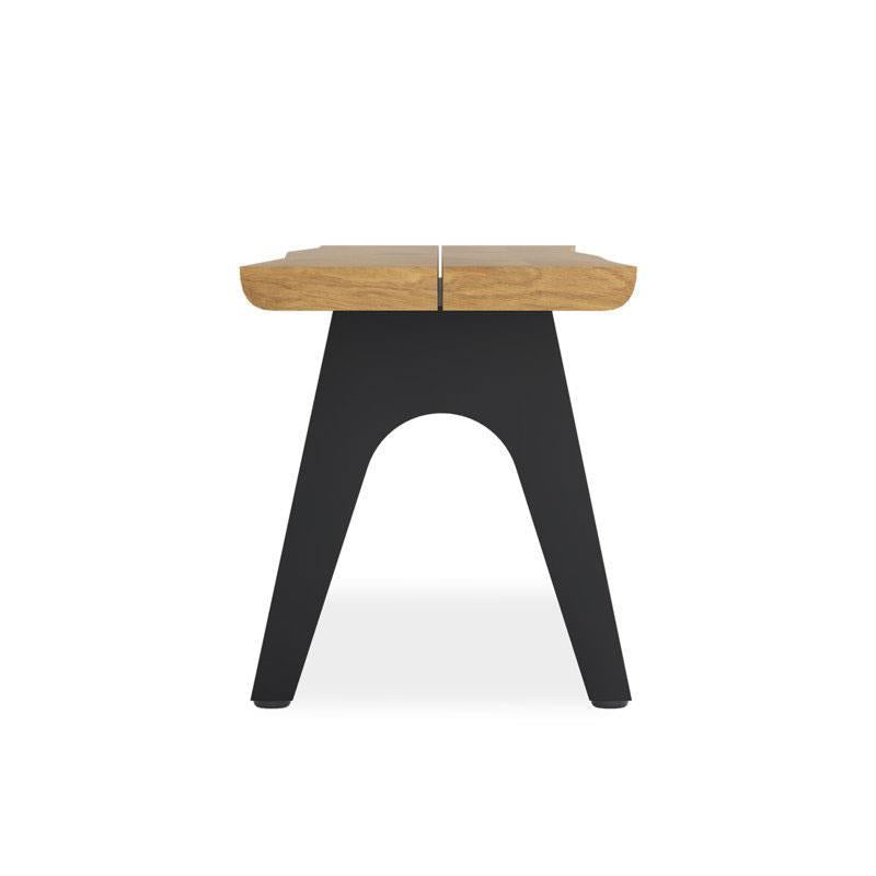 Stor Baumkantenbank 220 x 43-47 x 45 cm Teak mit Aluminium-oder Teakgestell