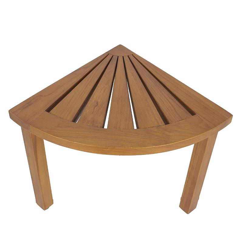 Tabouret d'angle en teck