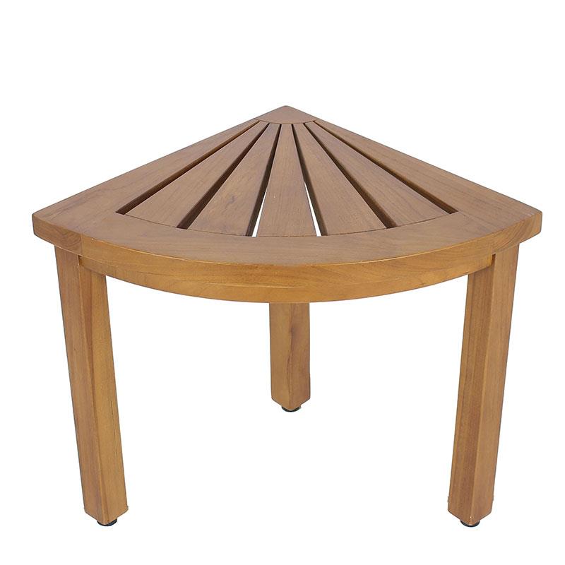 Tabouret d'angle en teck