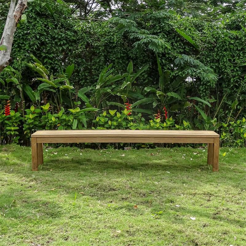 Dusun garden bench without backrest 214 cm recycled teak