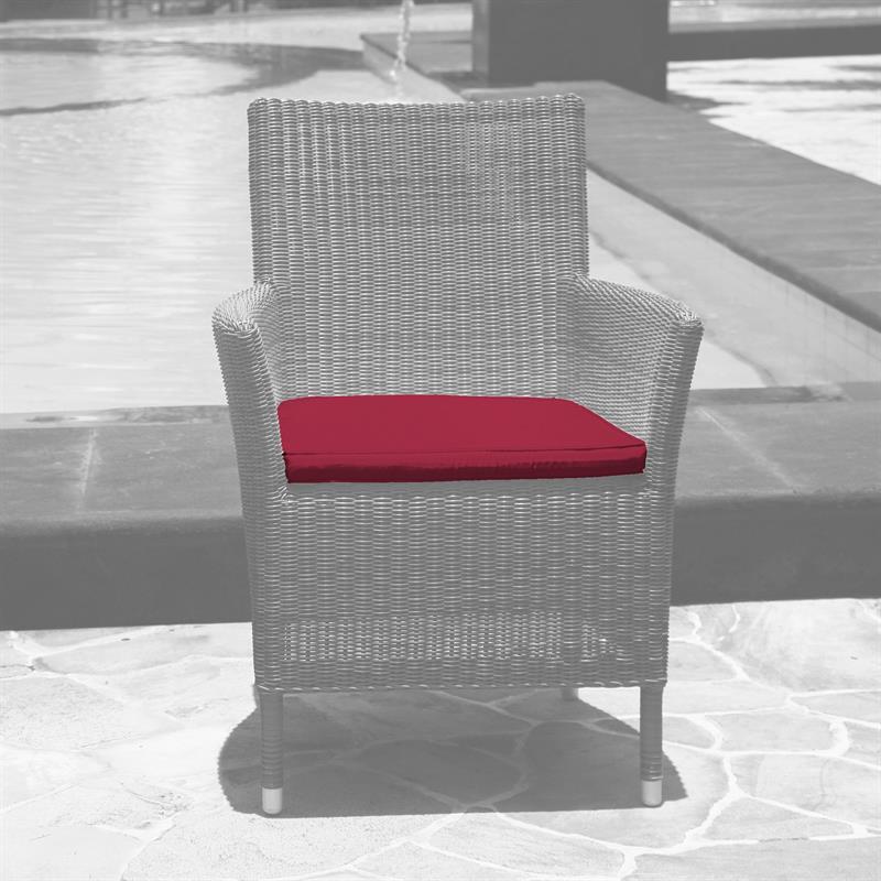 Coussin d'assise pour chaise Lorraine avec accoudoirs 51x48 cm Nagata